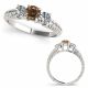 0.75 Carat Champagne Diamond Lovely Classy Engagement Wedding Ring 14K Gold