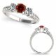 0.75 Carat Red Diamond Lovely Classy Engagement Wedding Ring 14K Gold