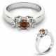 Champagne Diamond Antique Vintage Solitaire Promise Ring 14K Gold