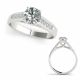 G-H Diamond Cathedral Solitaire Anniversary Ring 14K Gold
