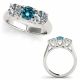 Blue Diamond Stylish Vintage Solitaire Wedding Ring 14K Gold