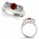 Red Diamond Stylish Vintage Solitaire Wedding Ring 14K Gold