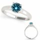 0.5 Carat Blue Diamond Lovely Classy Solitaire Anniversary Ring 14K Gold