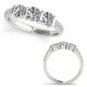 1 Carat G-H Diamond Designer Three Stone Channel Wedding Ring 14K Gold
