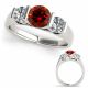 1.25 Carat Red Diamond Natural Vintage Solitaire Promise Ring 14K Gold