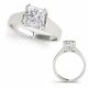 G-H Diamond Beautiful Squre Diamond Shank Promise Ring 14K Gold