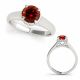 Red Diamond Vintage Round Stone Solitaire Ladies Ring 14K Gold
