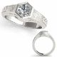 0.5 Carat G-H Real Diamond Solitaire Crossover Anniversary Band Ring 14K Gold