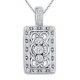 G-H I1 Diamond Charm Flower Necklace 18 Inch Chain 14K Gold