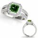 Green Diamond Lovely Classy Princess Color Wedding Ring 14K Gold