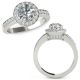 G-H Real Diamond Round Channel Solitaire Halo Wedding Ring 14K Gold