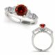 Red Diamond Precious Lovely Classy Anniversary Ring 14K Gold