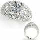 1.5 Carat G-H Real Diamond Vintage Style Precious Engagement Ring 14K Gold