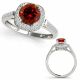 Red Diamond Beautiful Princess Color Engagement Ring 14K Gold