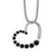 Black AAA Diamond Heart Love Necklace Chain 14K Gold
