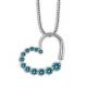 Blue I1 Diamond Heart Love Necklace Chain 14K Gold