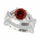 1.5 Carat Red Diamond Antique Twisted Engagement Ring Band 14K  Gold