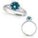 1.5 Carat Blue Diamond Precious Designer Solitaire Promise Ring 14K Gold
