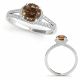 1.5 Carat Champagne Diamond Precious Designer Solitaire Promise Ring 14K Gold