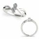 0.1 Carat G-H Diamond Stylish Crossover Designer Promise Ring 14K Gold