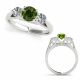 1.25 Carat Green Diamond Antique Lovely Classy Engagement Ring 14K Gold