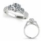 0.75 Carat G-H Diamond Brilliant cut claw set wedding Promise Ring 14K Gold