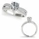 1.25 Carat G-H Diamond Solitaire With Side Stone Engagement Ring 14K Gold