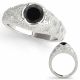 1 Carat Black Real Diamond Classy Vintage Engagement Ladies Ring 14K Gold