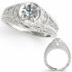 0.5 Carat G-H Real Diamond Classy Antique Engagament Ring Fine 14K Gold