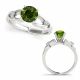 Green Diamond Design Celtic Knot 2 Stone Remount Ring 14K Gold