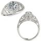 1.25 Carat G-H Real Diamond Classy Design Halo Engagement Women Ring 14K Gold