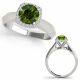 1 Carat Green Diamond Solitaire Halo Engagement Bridal Ring 14K Gold