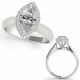G-H Diamond Solitaire Halo Marquise Wedding Ring 14K Gold