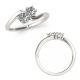 G-H-SI3-I1 Diamond Forever Us Two 2 Stone By Pass Basket Setting Ring 14K Gold
