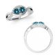 Blue-SI3-I1 Forever Us Two 2 Stone Infinity Designer Ring 14K Gold