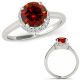 1.15 Carat Real Red Diamond Crossover Designer Halo Engagement Ring 14K Gold