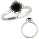 0.5 Carat Real Black Diamond V Prong Solitaire Beautiful Wedding Ring 14K Gold