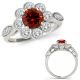 1.15 Carat Real Red Diamond Beautiful Filigree Bezel Designer Ring 14K Gold
