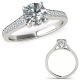 2 Carat Real G-H Diamond Fancy Beautiful Solitaire Victorian Ring 14K Gold