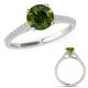 Green Real Diamond Beautiful Solitaire Eternity Wedding Ring 14K Gold