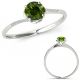 0.5 Carat Green Real Diamond Flower Design Fancy Solitaire Bridal Ring 14K Gold