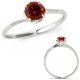 0.5 Carat Red Real Diamond Flower Design Fancy Solitaire Bridal Ring 14K Gold