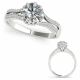 1 Carat G-H Diamond Bridal Precious Multi-Row Engagement Ring 14K Gold