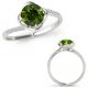 0.5 Carat Green Real Diamond By Pass Lovely Classy Solitaire Design Ring 14K Gold