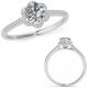 0.75 Carat G-H Real Diamond Flower Design Anniversary Fancy Halo Ring 14K Gold