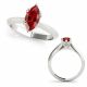 Red Diamond DouREe Prong Engagement Ring 14K Gold