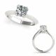 G-H Diamond Double Prong Engagement Solitaire Ring 14K Gold