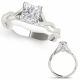 1.25 Carat G-H Diamond Twisted Square Anniversary Promise Ring 14K Gold