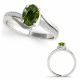 Green Diamond Marriage Classically styled Oval Fashion Ring 14K Gold