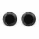 7.73 Carat Certified Real Matched Pair Natural Black AAA Round Loose Diamond